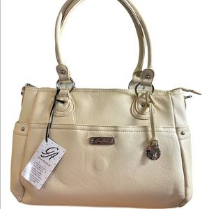 NWT CREAM GRACE ADELE HANDBAG